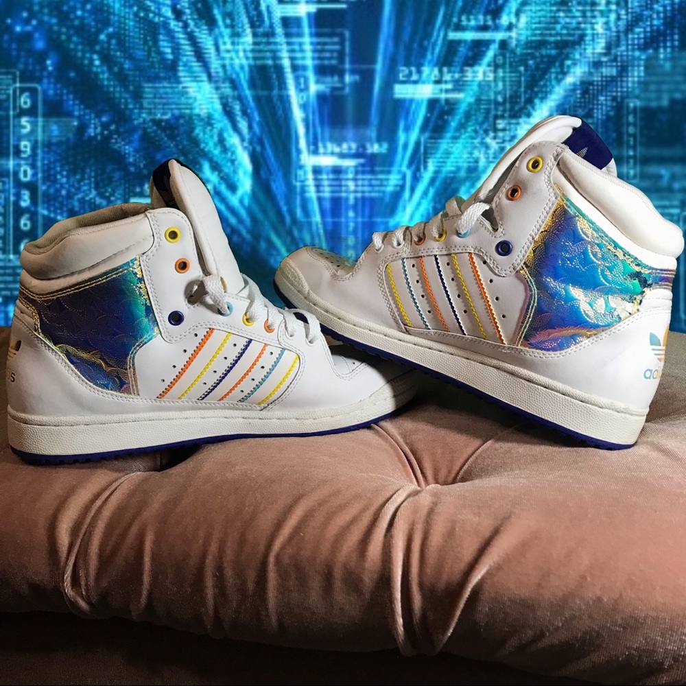 Adidas Chameleon Rainbow Skin Hi-Top Shoes